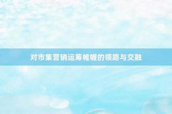 对市集营销运筹帷幄的领路与交融